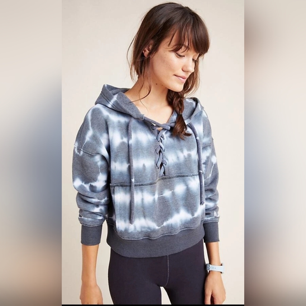 Free People FP Movement Tie Dye Believer Hoodie Sz XS Gray